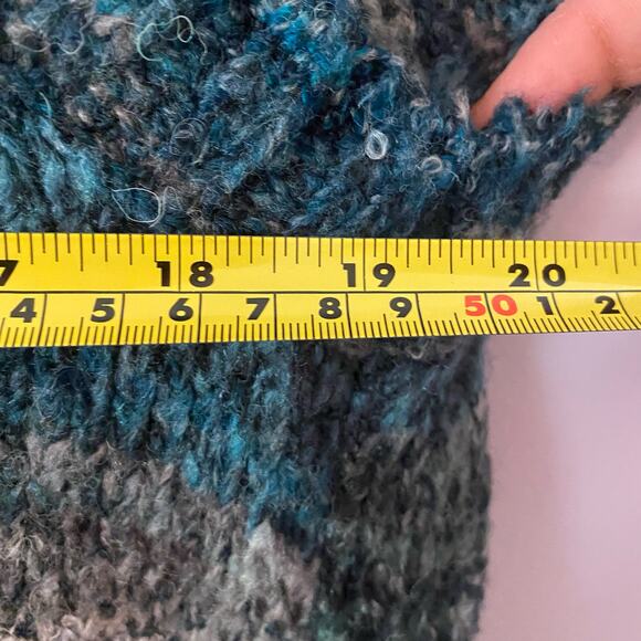 Soft Surroundings Women's size Large Blue Chunky Knit Duster Long Cardigan - Picture 6 of 7